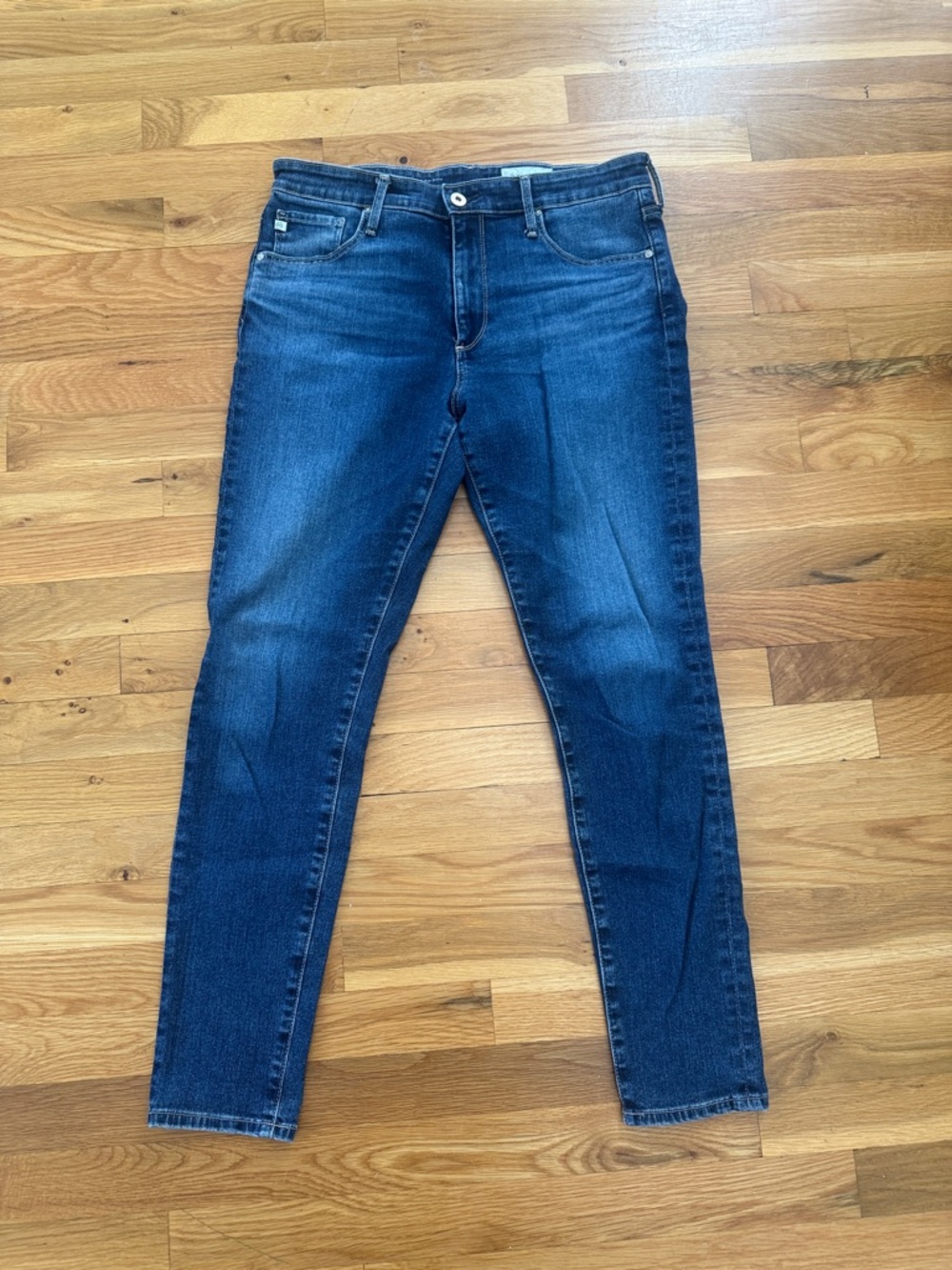 Ag Adriano Goldschmied Farrah Ankle High-Rise Skinny Jeans in Dark Indigo